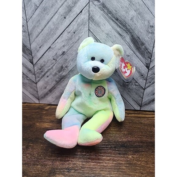 Ty Beanie Baby Babies B B Birthday Bear Vintage Retired Rare 1999 Errors Mint - Picture 2 of 11